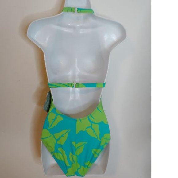 Speedo Blue Green Sea Glass 1 Pc Tank Swimsuit NWT - Picture 2 of 3